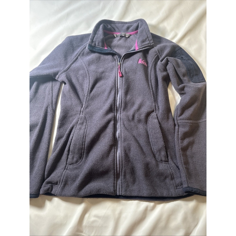 REI Purple Fleece Full Zip Jacket Women's Small Casual Hiking Outdoors